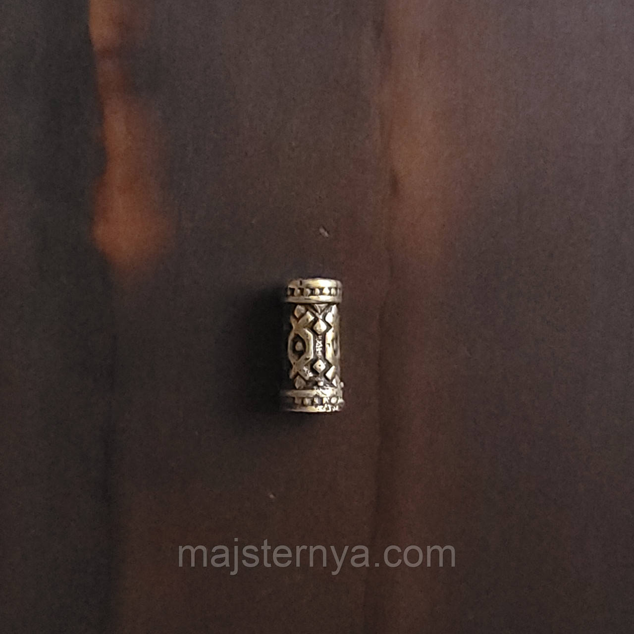 Лита латунна намистина M006 — мосяжна намистина ручної роботи для етнічних прикрас та зґарди