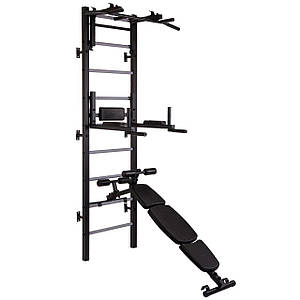 Шведська стінка з турніком, брусами, лавою для преса та спини Атлант pro NEW SP-Planeta L-1440 (АТЛ PRO)