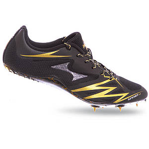 Шипки для легкої атлетики розмір 36-46 Health 115-2 (верх-TPU, PL, підошва-PBT, 6 шипів, чорний жовтий)