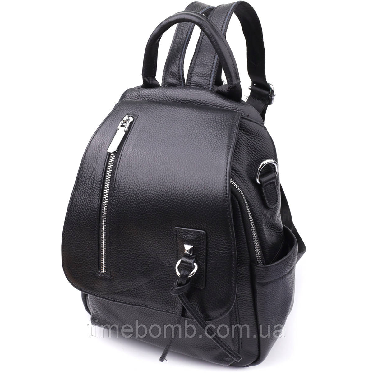 Класичний жіночий рюкзак з натуральної шкіри Vintage 23061 Чорний