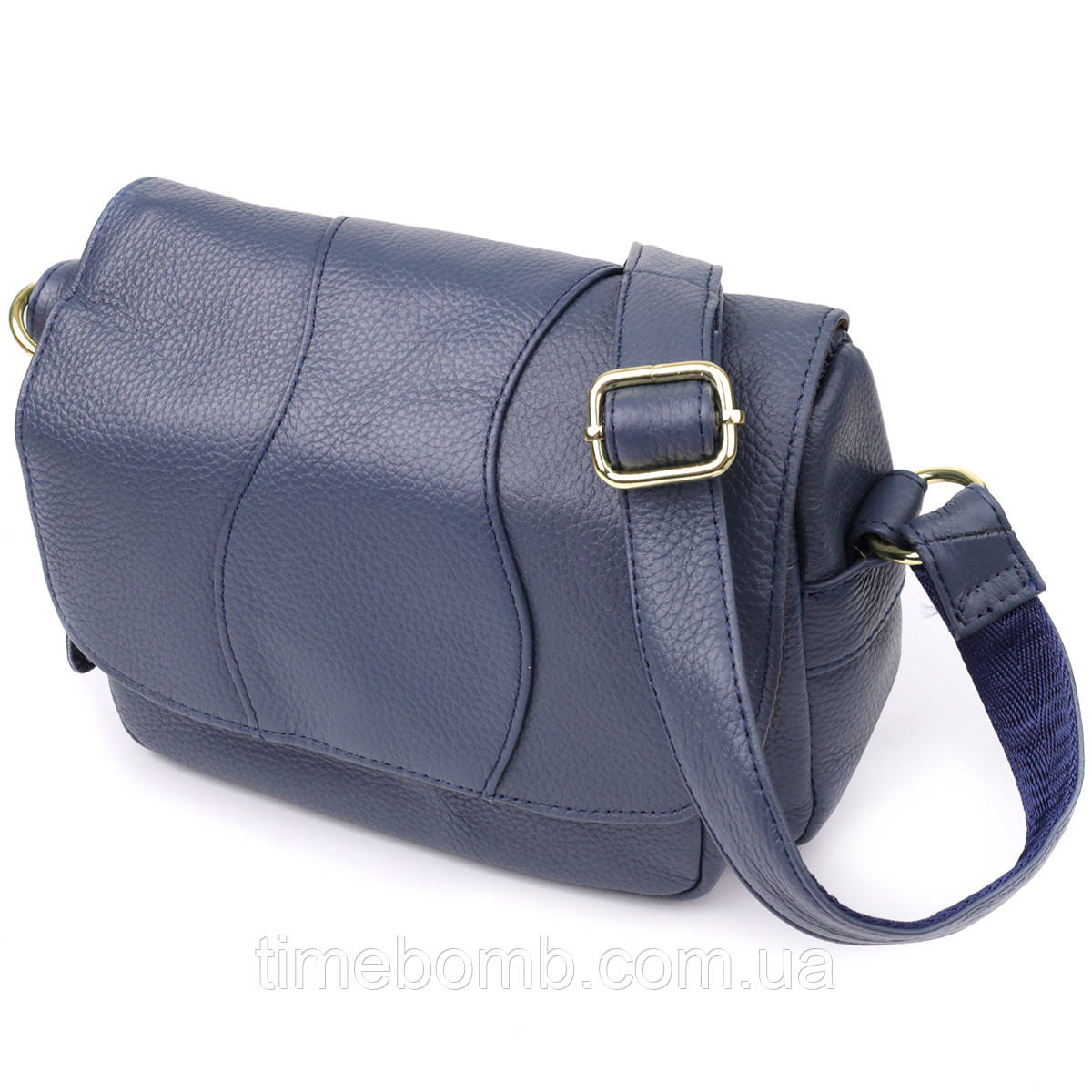 Сумка з натуральної шкіри для жінок Vintage 22971 Синій