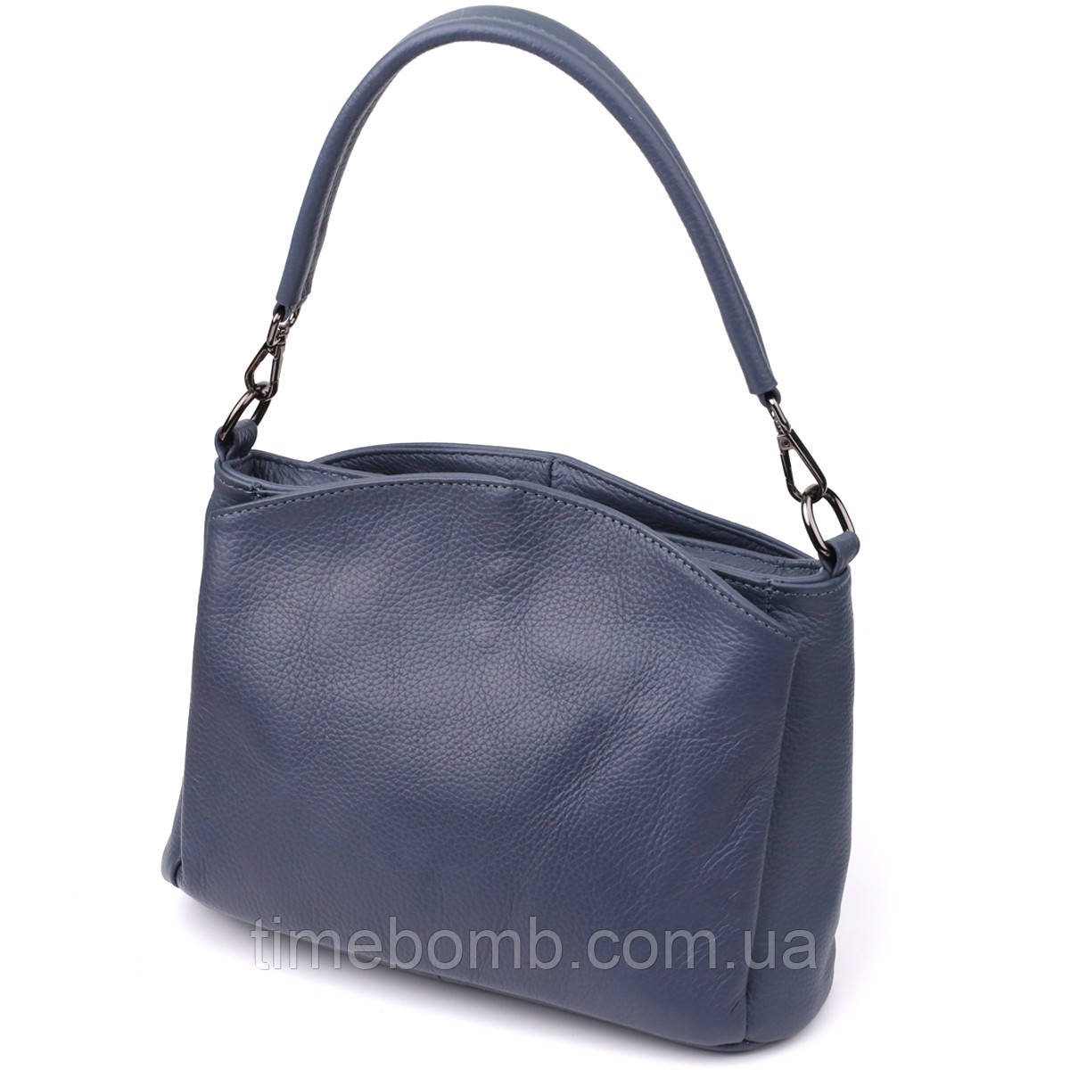 Сумка на плече з натуральної шкіри Vintage 23009 Синій
