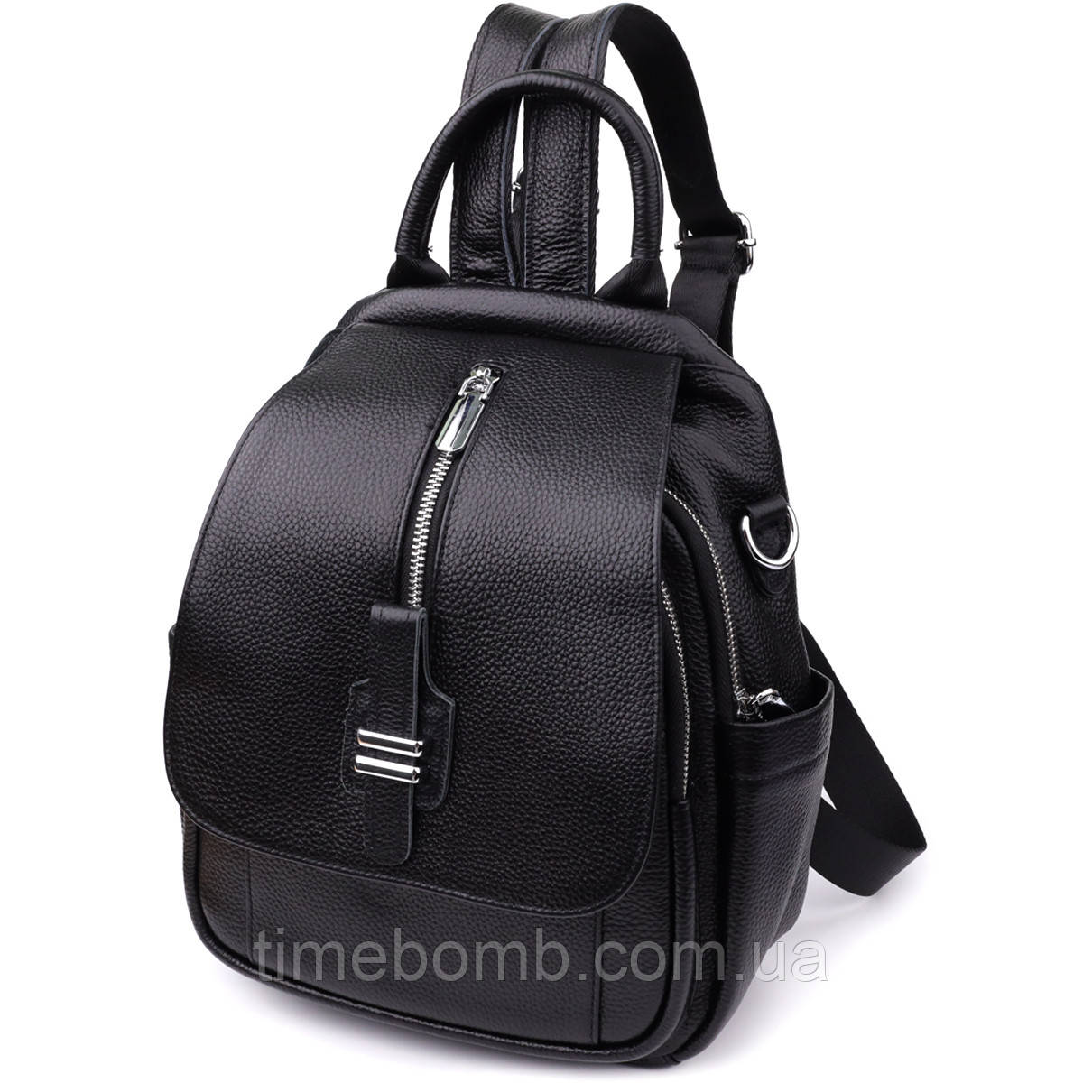 Жіночий рюкзак з натуральної шкіри Vintage 23058 Чорний, фото 1