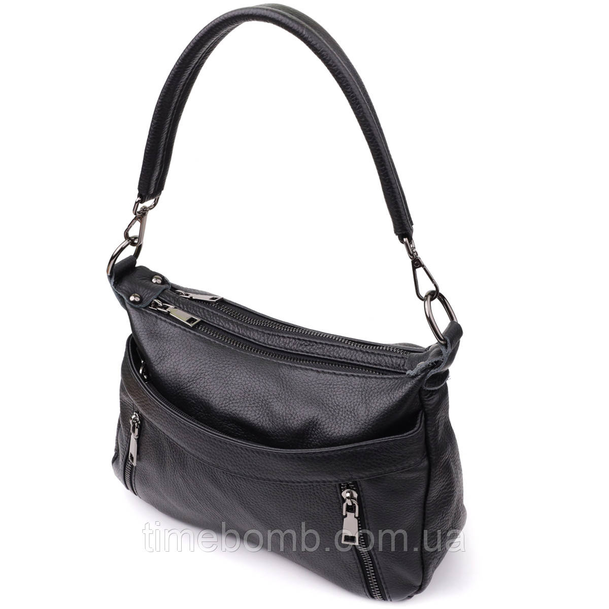 Жіноча сумка з натуральної шкіри Vintage 23011 Чорний, фото 1