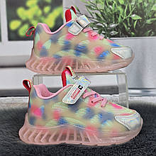 Кросівки для дівчинки Paliament рожеві текстильні із силіконовими накладками 5060_2