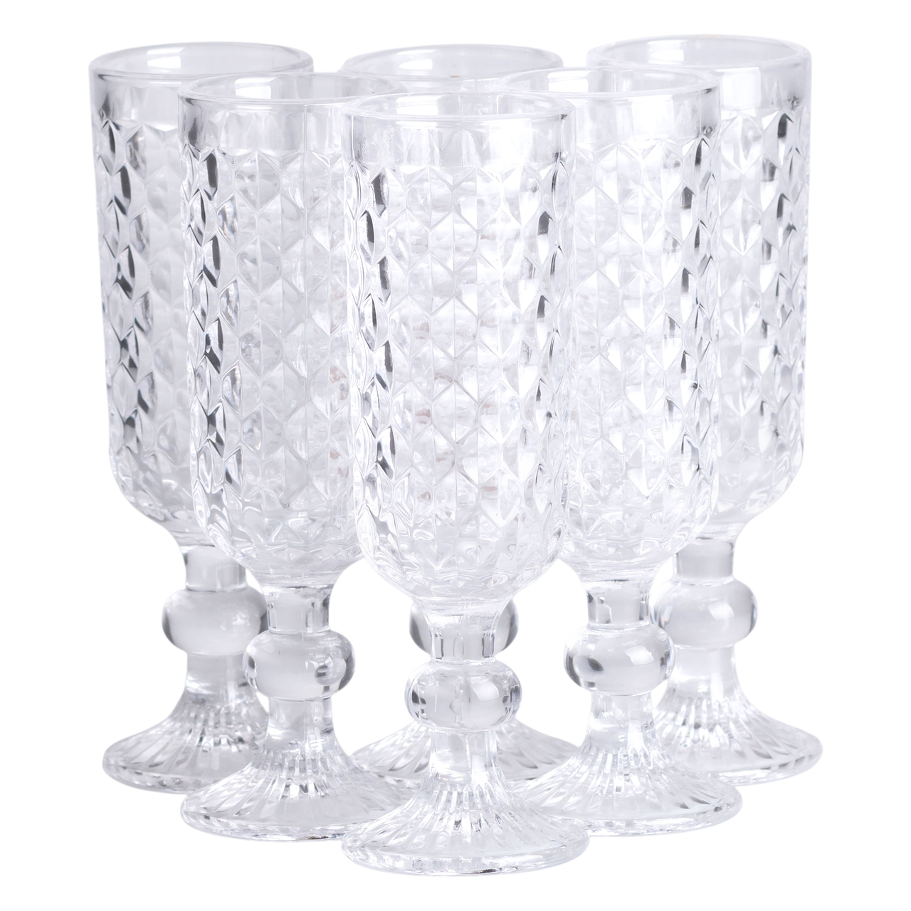 Набір келихів для шампанського 6 штук 160 мл скляні HP-19-103, фото 1