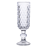 Набір келихів для шампанського 6 штук 160 мл скляні HP-19-103, фото 3