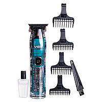 Тример для стрижки акумуляторний з 4 насадками Зелений VGR V-961