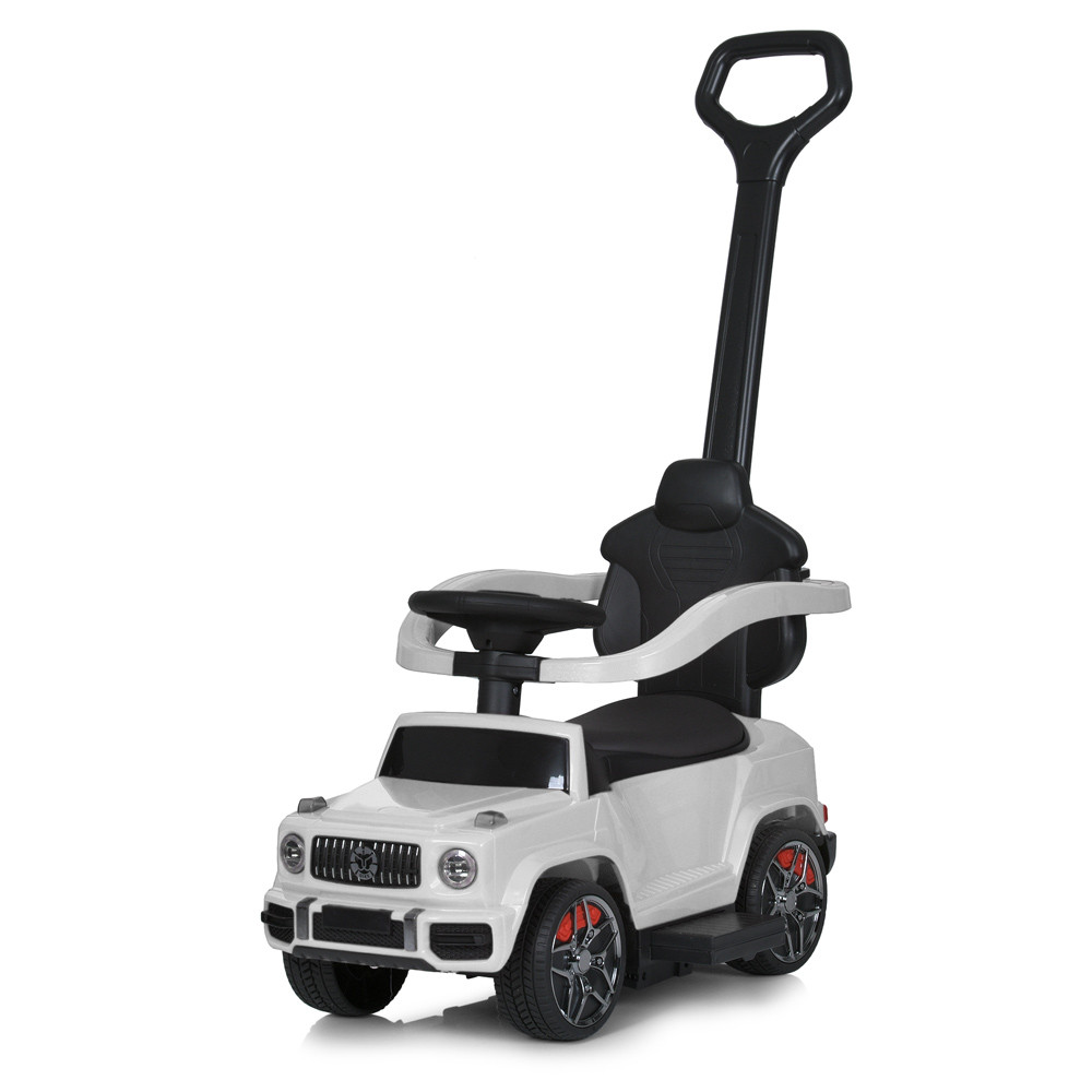Каталка-толокар M 5795AL-1 (1шт) бат.ручка, муз, світло, шкіра, MP3, USB, bluetooth, білий, фото 1