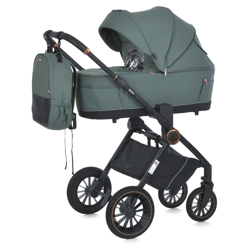 Коляска універсальна 2в1 ME 1100-1 ERA Khaki Green (1шт) люлька+прогул.блок,дощовик, моск.сітка,сумка,алюмин,, фото 1