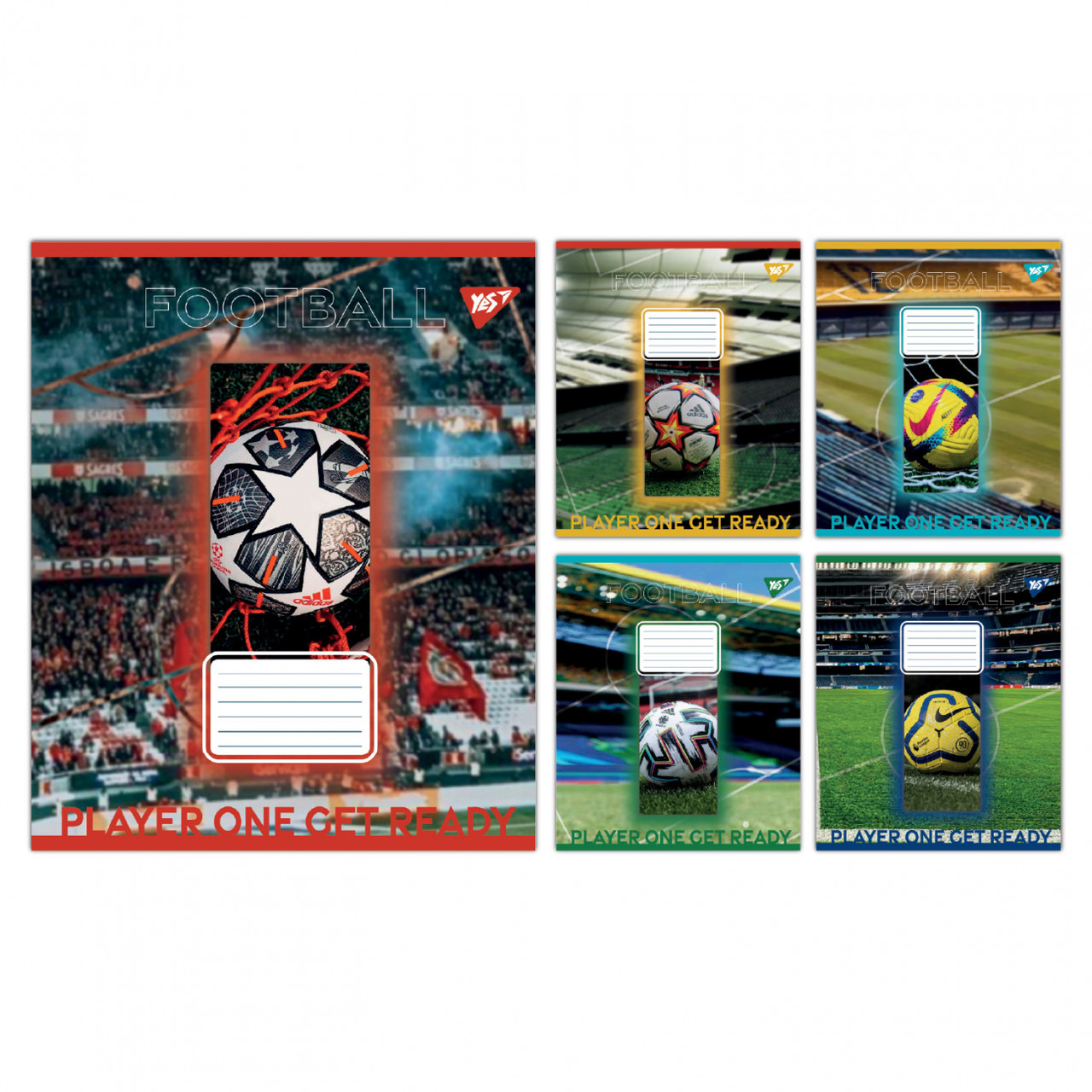 А5/60 лін. Yes Football stadium, зошит учнівський загальний, ціна за 10 шт. //, фото 1