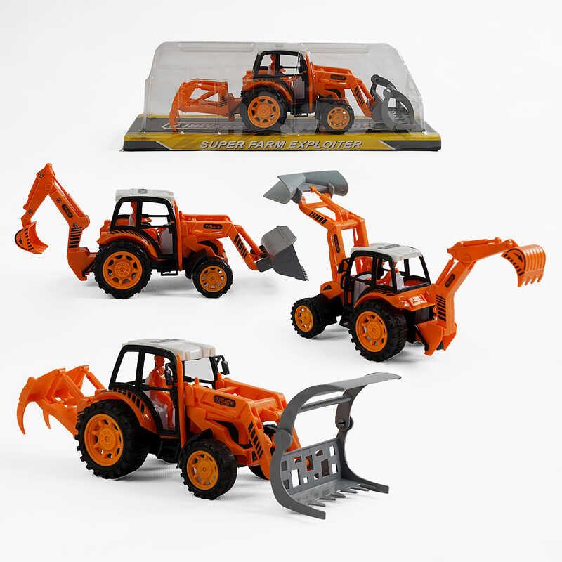 Трактор 3 види, інерція, навісне обладнання, рухливі елементи, в слюді, МІКС ВИДІВ /72-2/, фото 1