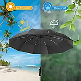 Чоловіча/жіноча парасоля-автомат із зручною кільцевою ручкою, фото 5