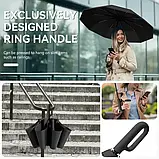 Міцна парасолька автомат із кільцем — надійна проти вітру, для дощу і сонця, фото 8