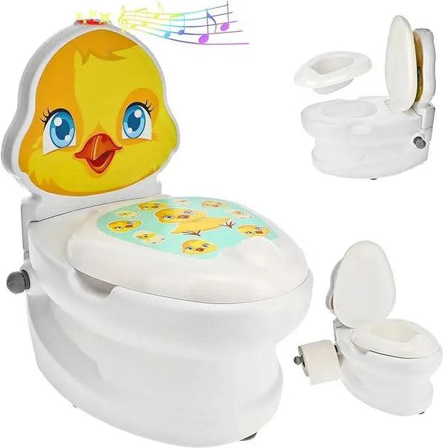 Горщик унітаз Pilsan 07-564 "Каченя" з тримачем для паперу, білий