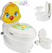 Горщик унітаз Pilsan 07-564 "Каченя" з тримачем для паперу, білий