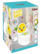 Горщик унітаз Pilsan 07-564 "Каченя" з тримачем для паперу, білий, фото 4