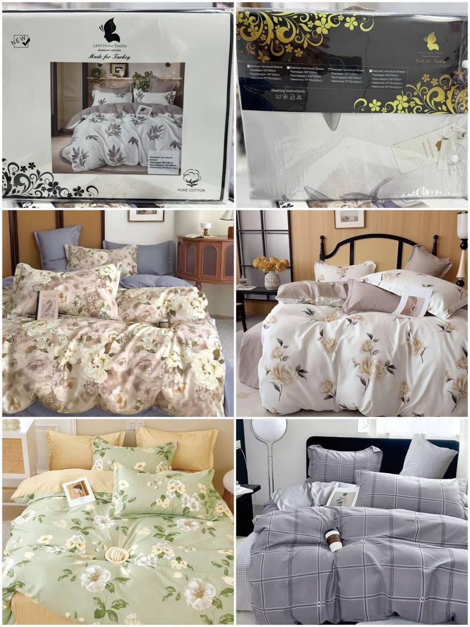 Фланелева постільна білизна євро 4 наволочки розмір/Комплект постільної білизни/припочинна білизна, фото 1