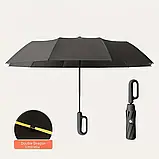 Чоловіча/жіноча парасоля-автомат із зручною кільцевою ручкою, фото 10