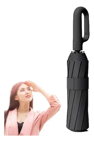 Чоловіча/жіноча парасоля-автомат із зручною кільцевою ручкою, фото 1