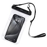 Чохол для телефону HOCO Transparent mobile phone waterproof bag HX52 |IPX68, 7.2"| (6942007653497) transparent, фото 3