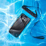 Чохол для телефону HOCO Transparent mobile phone waterproof bag HX52 |IPX68, 7.2"| (6942007653497) transparent, фото 7