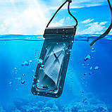Чохол для телефону HOCO Treasure leather mobile phone waterproof bag HX53 |IPX68, 7.2"| (6942007653503) black, фото 6