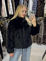 Стильна жіноча еко шубка автоледі курточка укорочена 40-54