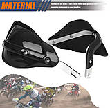 Захист рук на кермо мотоцикла, квадроцикл (алюмінієвий) 22мм 28мм колір чорний, фото 2