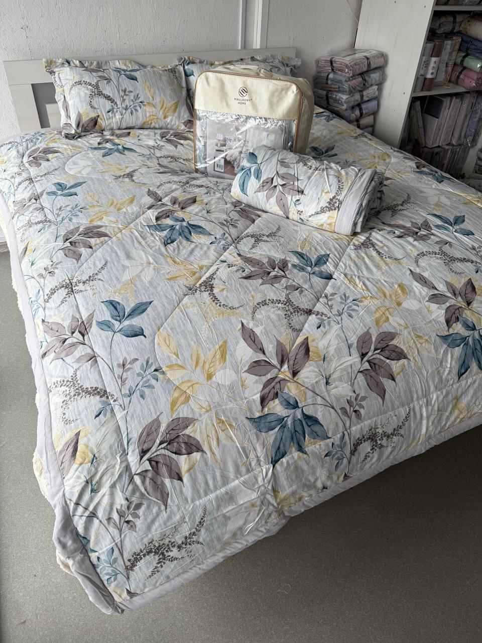 Єврокомплект фланелевої постільної білизни з двома ковдрами, фото 1