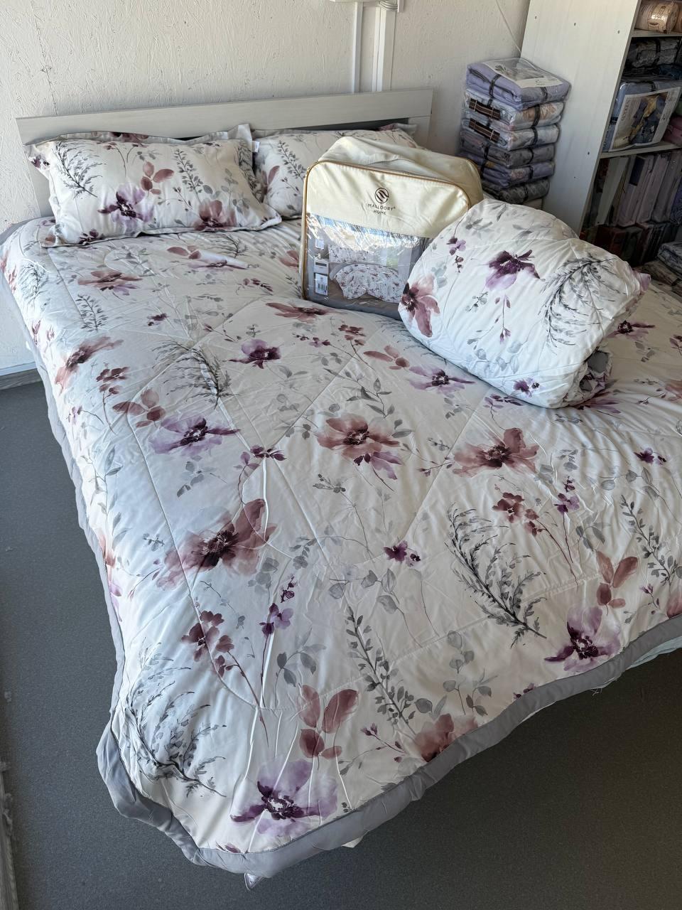 Єврокомплект фланелевої постільної білизни з двома ковдрами, фото 1