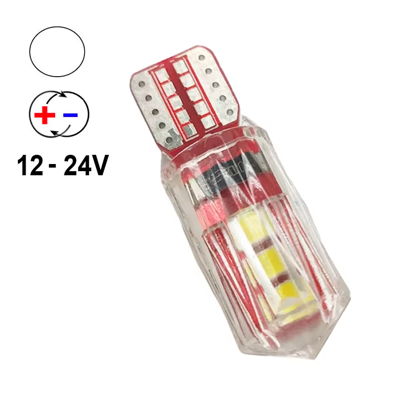 Автолампа Terra T10/ W5W, цоколь W2.1x9.5d, 2835-6SMD, 12В, біполярна, біла, фото 1