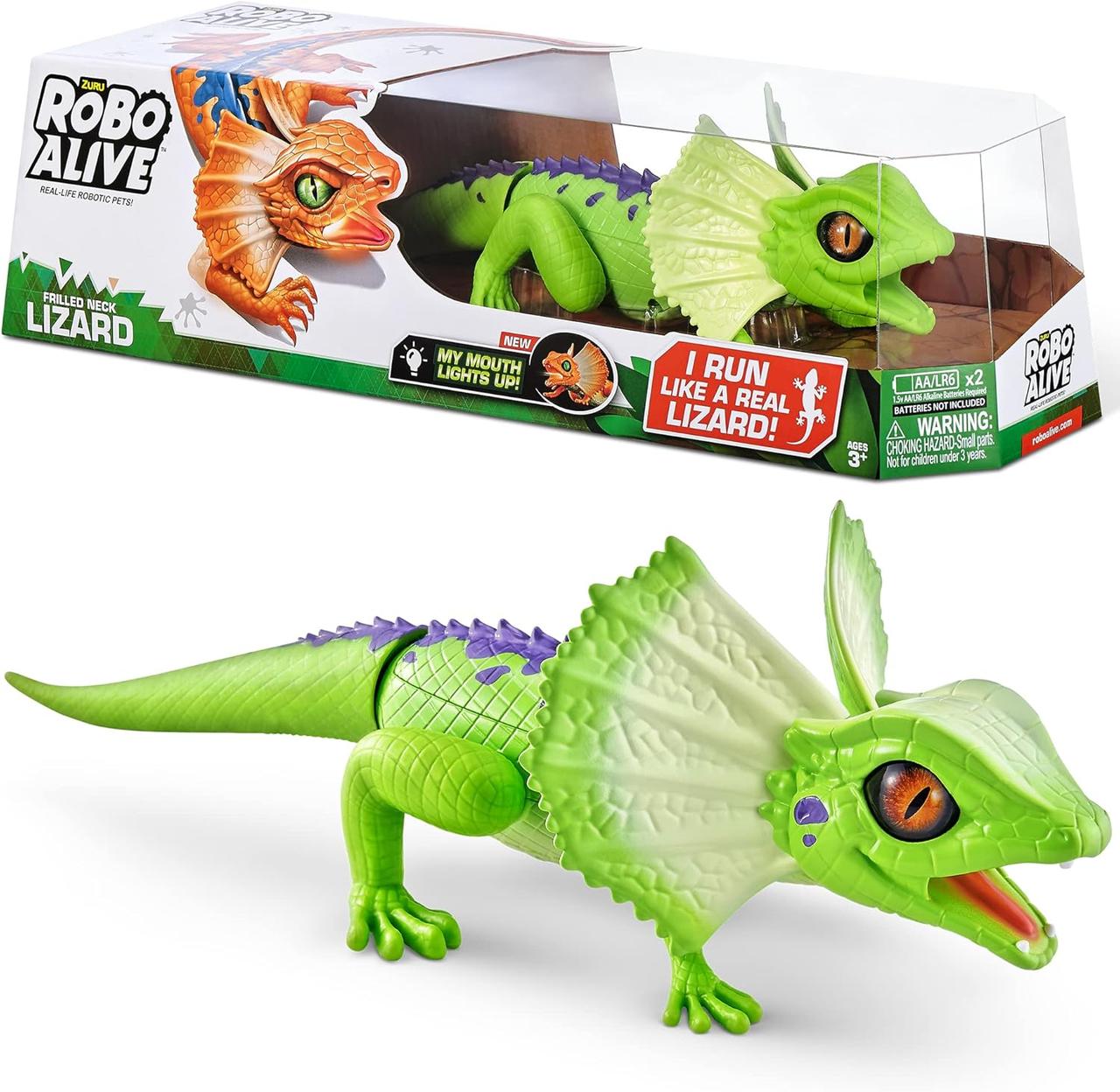 Інтерактивна іграшка Ящірка Зелена Robo Alive Lurking Lizard Series 3 Green 7149B, фото 1