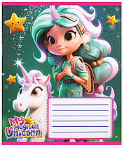 Зошит учнівський Leader 12 аркушів Мій єдиноріг А5 клітинка