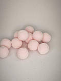 Помпони 2см - (20шт) Персикові для декору, фото 3