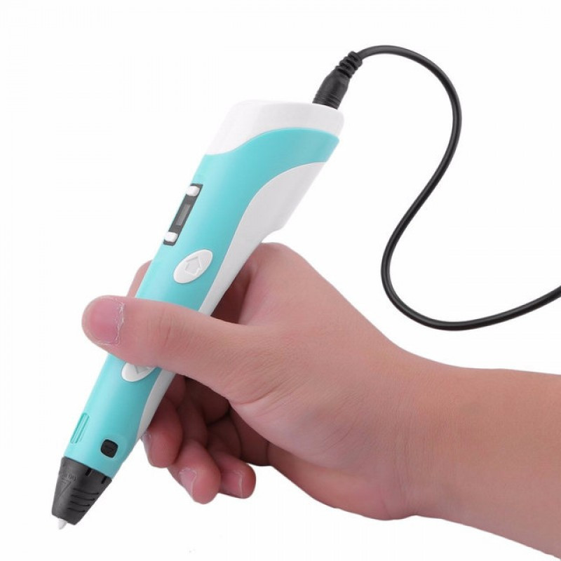 3D ручка для малювання та творчості з LCD дисплеєм Smart 3D pen 3 пластик+трафарети, фото 1