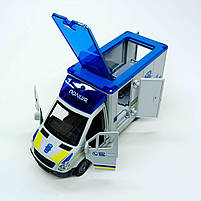 Машинка поліції 26,5 см ТК-73429 — звук, пісні українською, інерція, фото 5