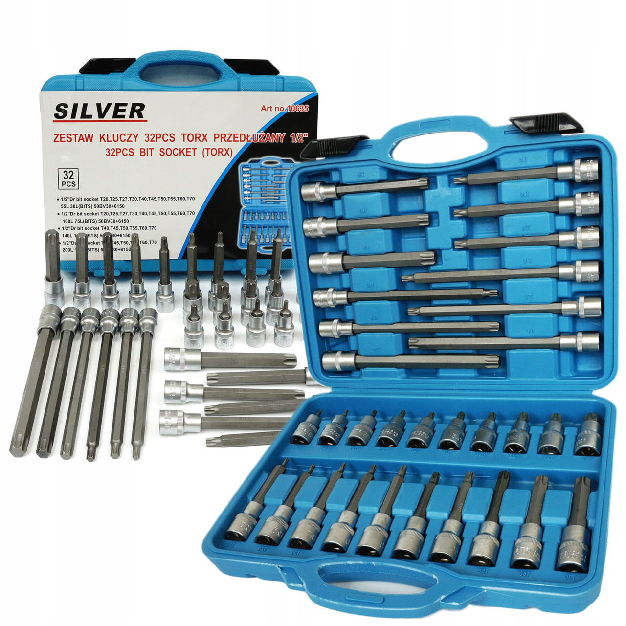 Набір ключів торцевих 1/2" Torx 32 шт. Silver S10635