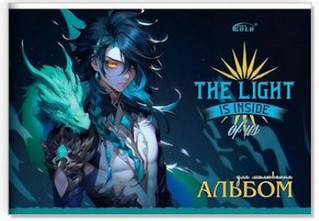 Альбом для малювання 20 л, A4, УФ лак, "Brisk GOLD" / Аніме 3, фото 1