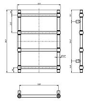 Водяна рушникосушарка NAVIN Ретро 500 х 800  під бронзу, фото 5