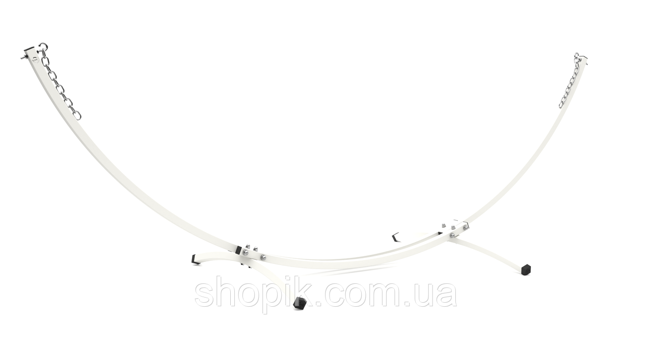 Сталевий каркас для садового двомісного гамака WCG металева стійка під двомісний гамак вдома Білий, фото 1