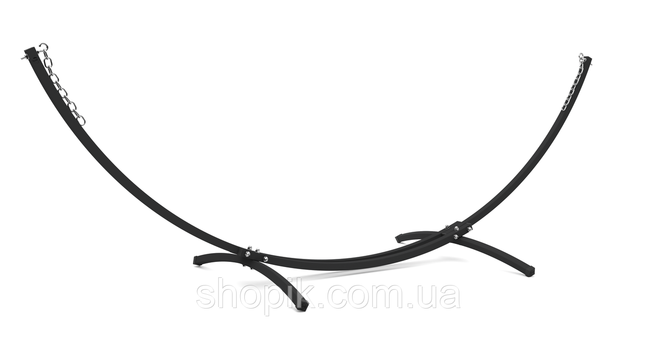 Сталевий каркас для садового двомісного гамака WCG металева стійка під двомісний гамак для дому Чорний, фото 1