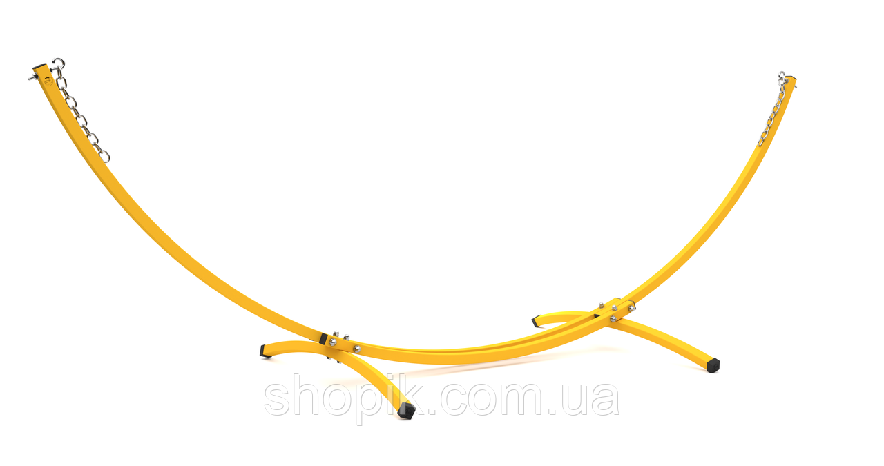 Сталевий каркас для садового двомісного гамака профіль 40×40 мм WCG металева розбірна стійка Жовтий, фото 1