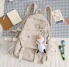 Жіночий повсякденний рюкзак, шкільний рюкзак 1338 Beige