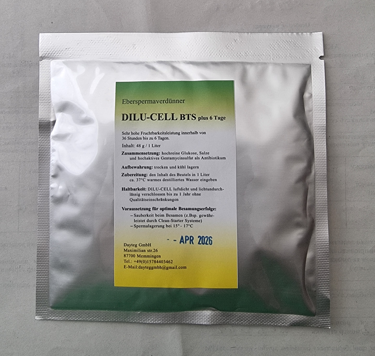 Розріджувач сперми кнурів DILU-CELL 6 денний, фото 1