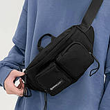 Сумка чоловіча поясна чорна (20263186), фото 2