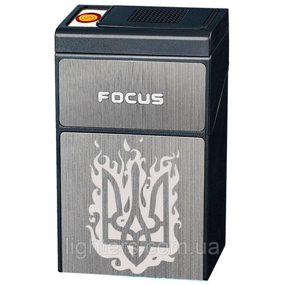 Зажигалка usb UKRAINE с футляром в подарочной упаковке LG-263U3, фото 1
