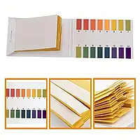 Набор из 80 pH-тест-полосок для анализа кислотно-щелочного баланса воды, слюны, почвы.