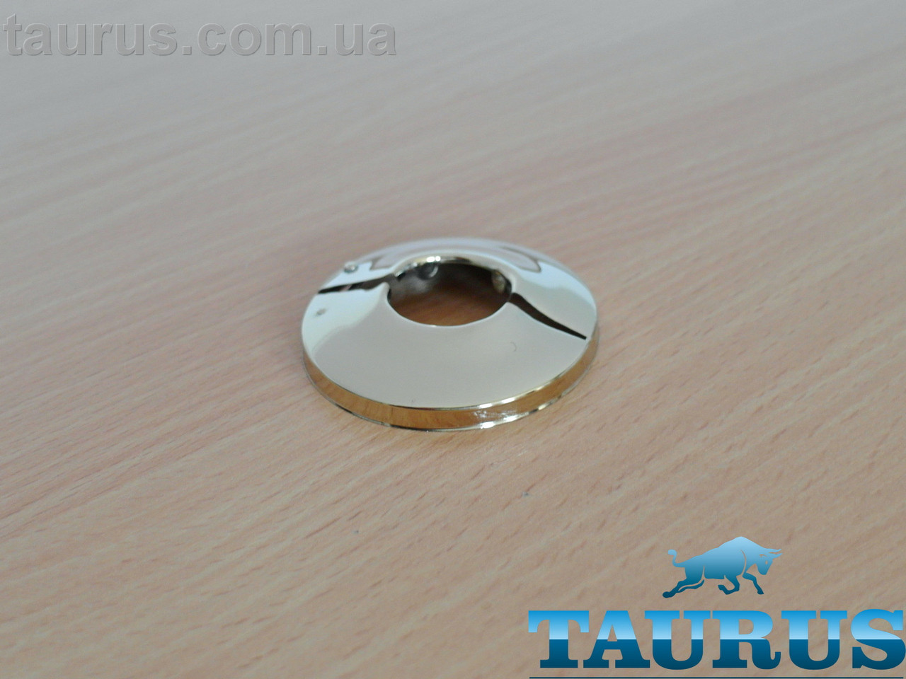 Золота розбірна декоративна накладка ThermoPulse DUO D54 / висота 10 мм Gold, внутрішній розмір 1/2" (d21 мм), фото 1