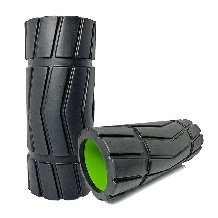 Масажний ролик EasyFit EF-3703-Bk, EVA-піна, чорний, 33×13 см - для йоги, фітнесу, реабілітації, фото 1